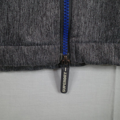 Superdry Jacket Windtrekker Grey Blue Fleece Lined Mens XL
