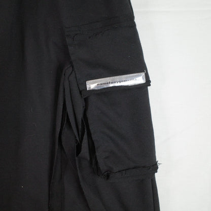 Funny Guerrilla Distressed Black Sweat Pants Uncuffed