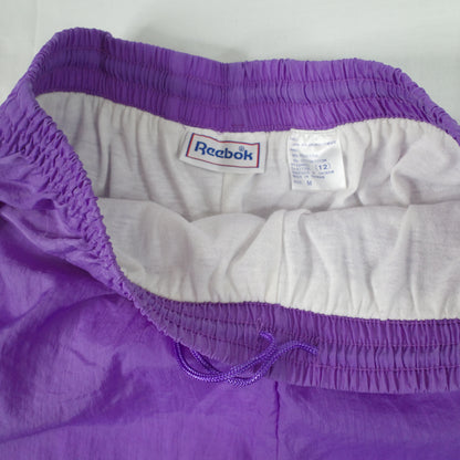 Vintage Reebok Black  Purple Track Set Zip Jacket Pants Mens Medium