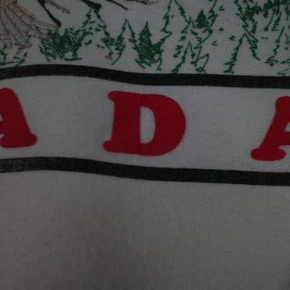 Vintage Marshlands Canada Flying Ducks White Crewneck Mens XL