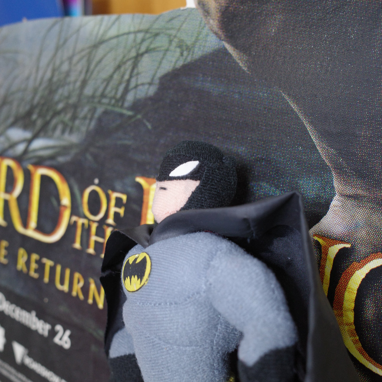 DC Comics Batman Plush Doll Figure 11" Soft Velvet Body Cape Nanco Black Gray