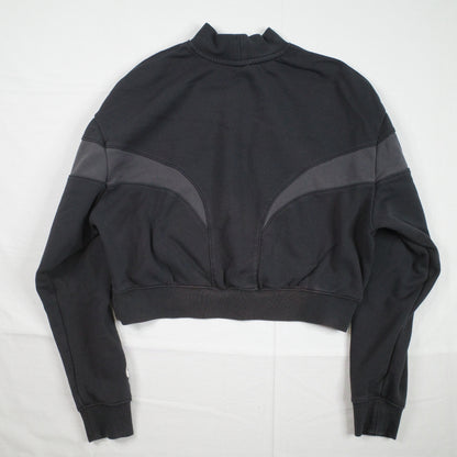 Nike Air Womens Cropped Sweater Crewneck Black Womens Small