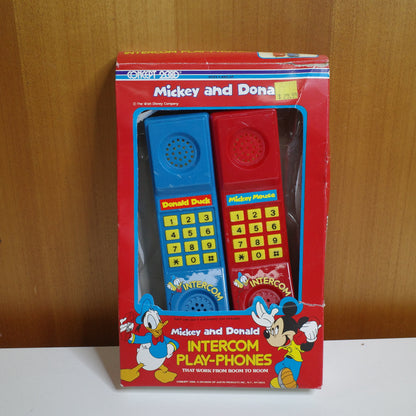 Vintage Mickey Mouse Donald Duck Intercom Play Phones Concept 2000