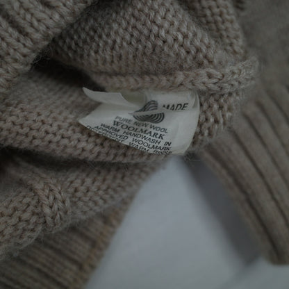 Sovrano Pure Wool Knit Australian Made 90's Collared Light Brown Sweater Men's Large