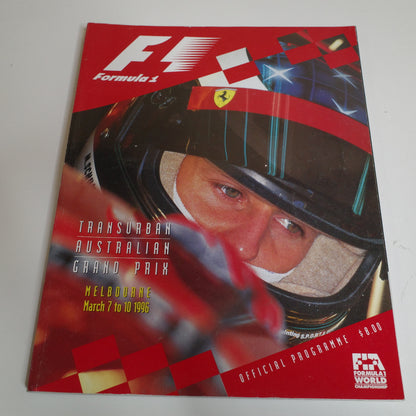 Lot of 7 Melbourne Australian Grand Prix Programs 1996 1997 1998 2000 2001 2002