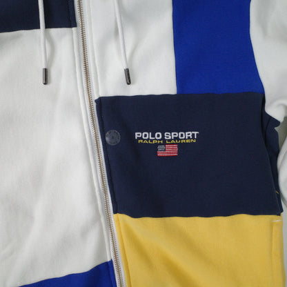 Polo Ralph Lauren Colour Block Multi Color Zip Hoodie Mens Small NWT