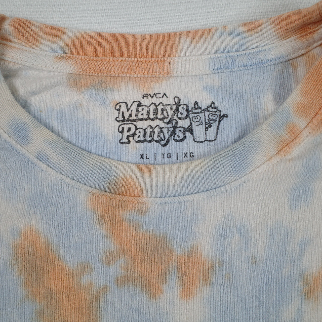 RVCA Matty's Patty's BBQ Tie Die Long Sleeve T Shirt Matty Mattherson XL