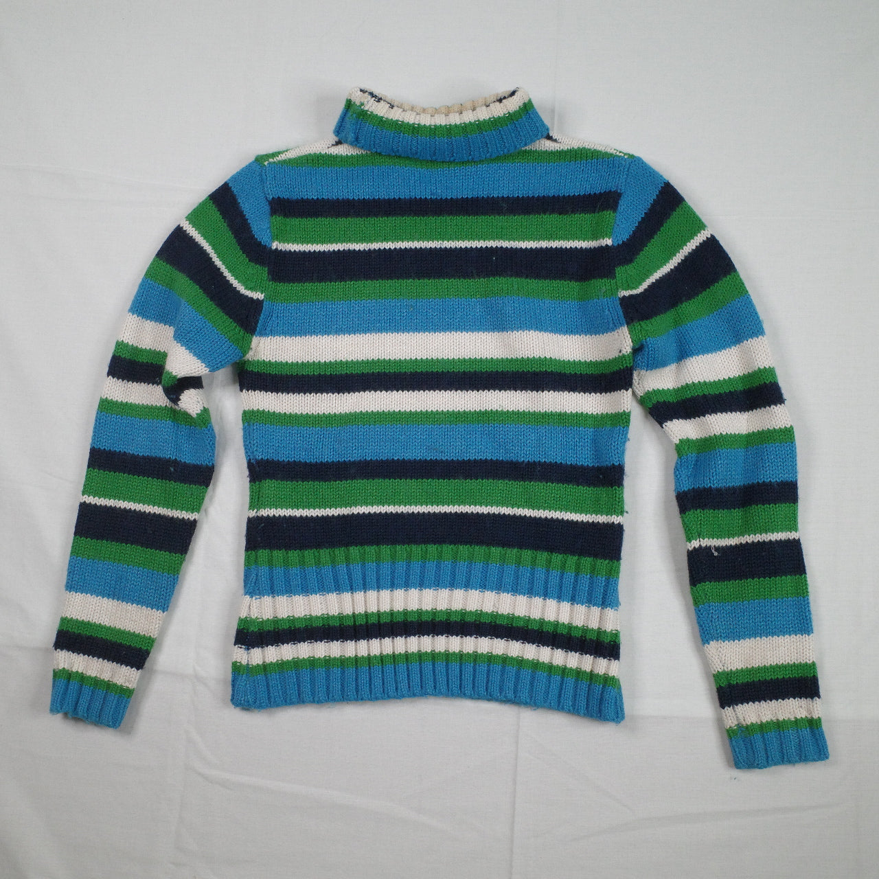 Vintage Rip Curl Girl Turtle Neck Knit Sweater Cardigan Womens 8