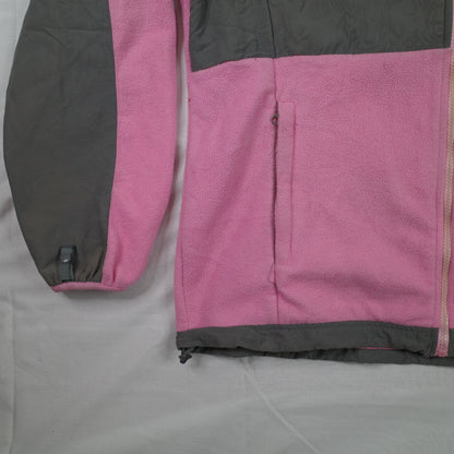 The North Face Jacket Pink Gray Denali Polartec Full Zip Fleece Women's XXL
