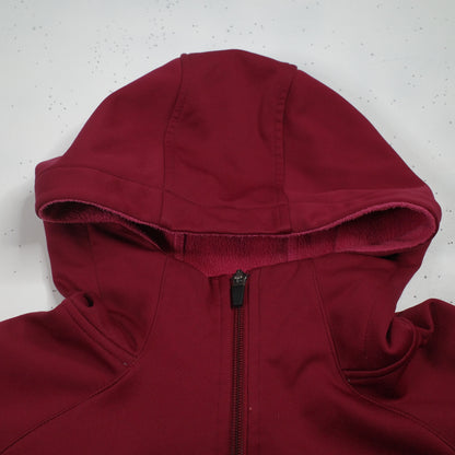 Kathmandu Women's Softshell Maroon Jacket Hooded Full Zipper Fleece Lined Women's 10