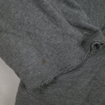 T By Alexander Wang Gray Hoodie Sweater Jacket Unhemmed Sleeves Womens Small