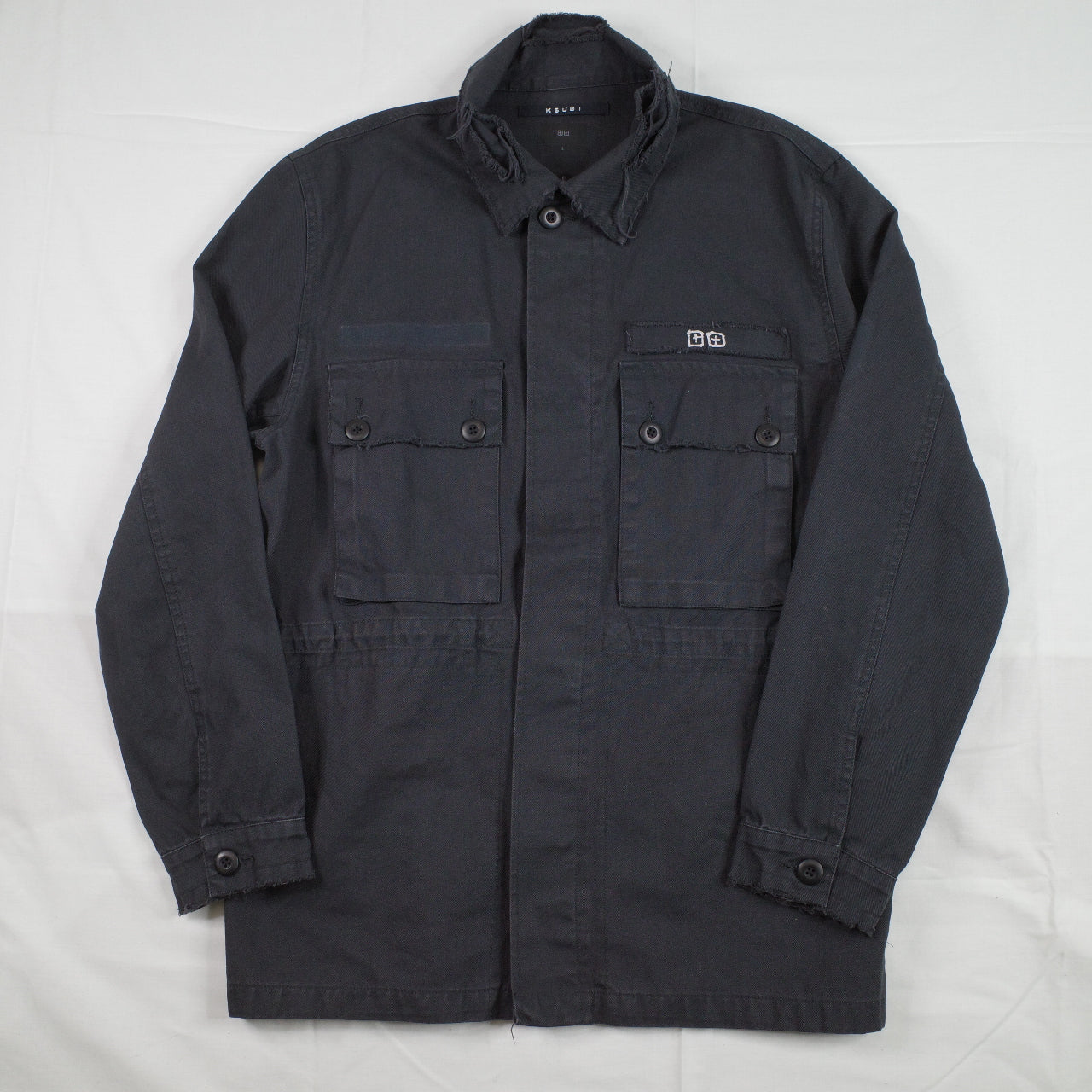 Ksubi Field Jacket You Stole My Nirvana Black Button Up Mens Large