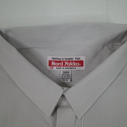 Hard Yakka Y07590 Permanent Press Poly Cotton Shirt Long Sleeve Beige Mens 5XL