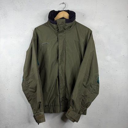 Columbia Bugaboo Olive Black Winter Jacket Radial Sleeve Mens Small Damaged Zip