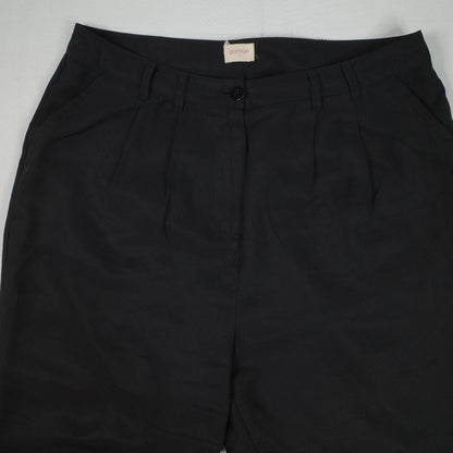 Gorman Black Cotton Mid Rise Pleated Trousers Workwear Corporate Womens 4