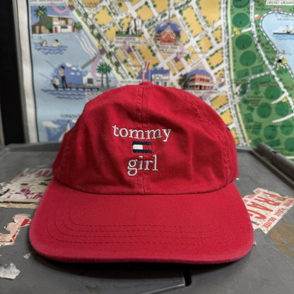 Tommy Girl Vintage Tommy Hilfiger Red Adjustable Cap Hat