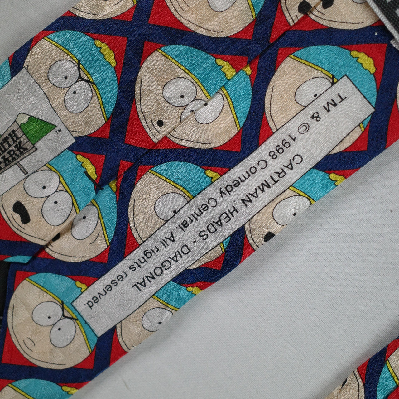 VINTAGE 1998 South Park Tie Men’s Cartman RM Style All Over Print NWOT