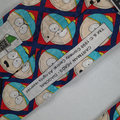 VINTAGE 1998 South Park Tie Men’s Cartman RM Style All Over Print NWOT
