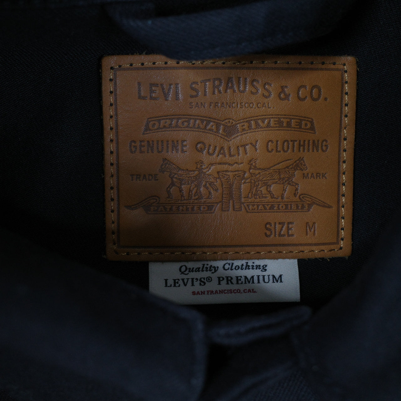 Levis Trucker Jacket Black Dark Horse WaterLess® Mens Large