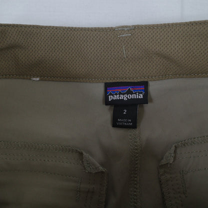 Patagonia Womens Pants Size 2 Khaki Beige Quandry Nylon Roll Up Hiking Pants