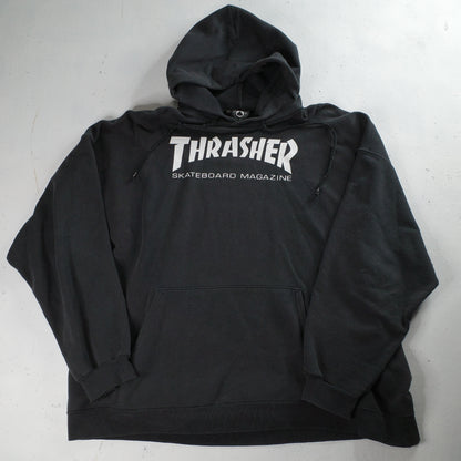 Thrasher Skateboard Magazine Black 2XL Hoodie Used Vintage