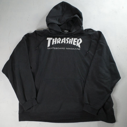 Thrasher Skateboard Magazine Black 2XL Hoodie Used Vintage