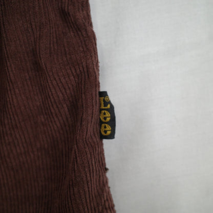 Lee Cord Button Up Long Sleeve Brown Shirt H.D Lee Company Mens Large