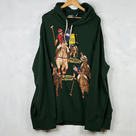 Ralph Lauren 5 Horseman Green Hoodie New (XXL)