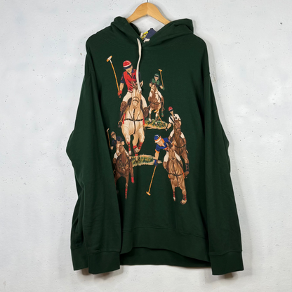 Ralph Lauren 5 Horseman Green Hoodie New (XXL)