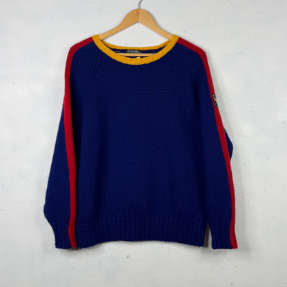 90's Ralph Lauren Crest Wool Knit Blue/Red (S)